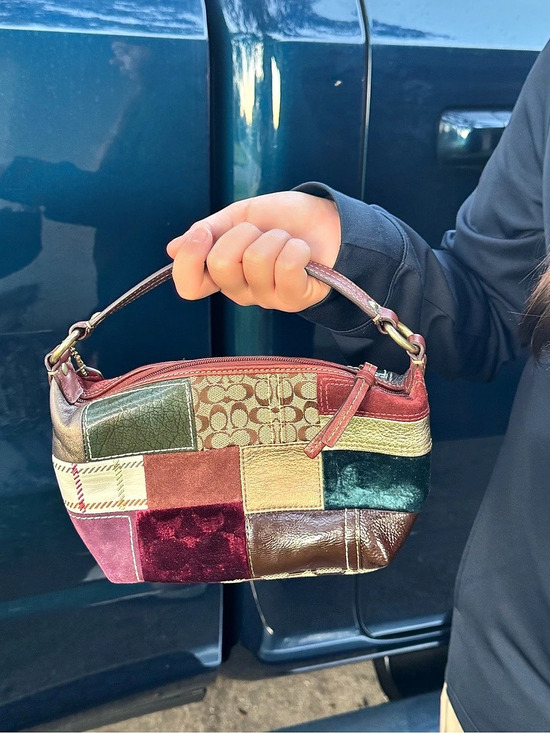 Coach Handbags - Coach Holiday Patchwork Demi Hobo Multicolor Shoulder Bag